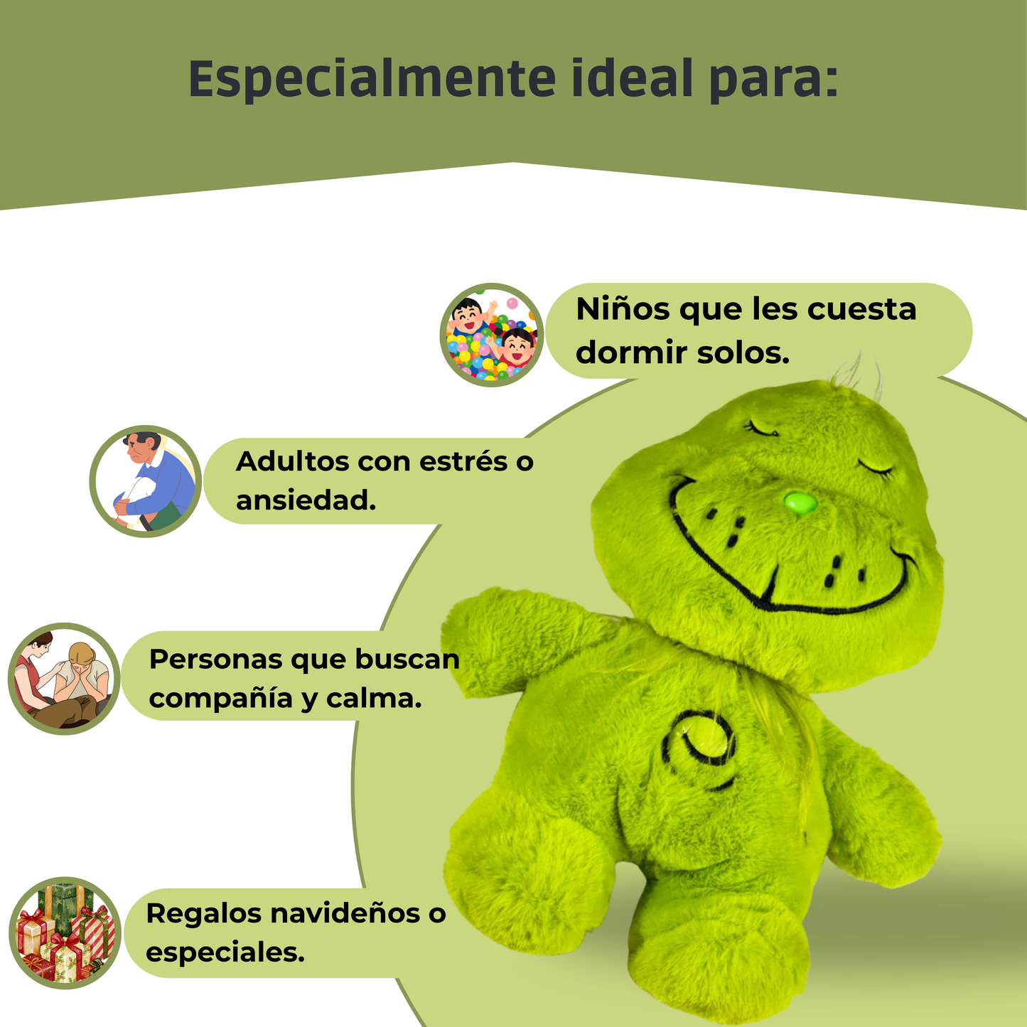 Grinch. Peluche Simula Respiración